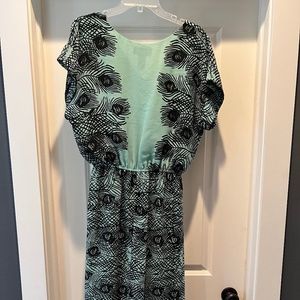 Anthropologie Corey Lynn Calter peacock dress, Size M